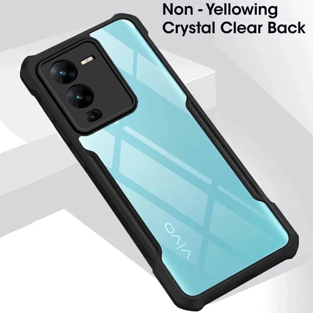 Micvir Back Cover for Vivo V25 Pro 5G (Transparent, Black, Shock Proof, Polycarbonate, Pack of: 1) — image 3 of 4