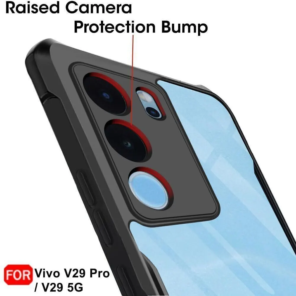 Micvir Back Cover for Vivo V29 Pro 5G (Transparent, Black, Shock Proof, Polycarbonate, Pack of: 1) — image 4 of 5