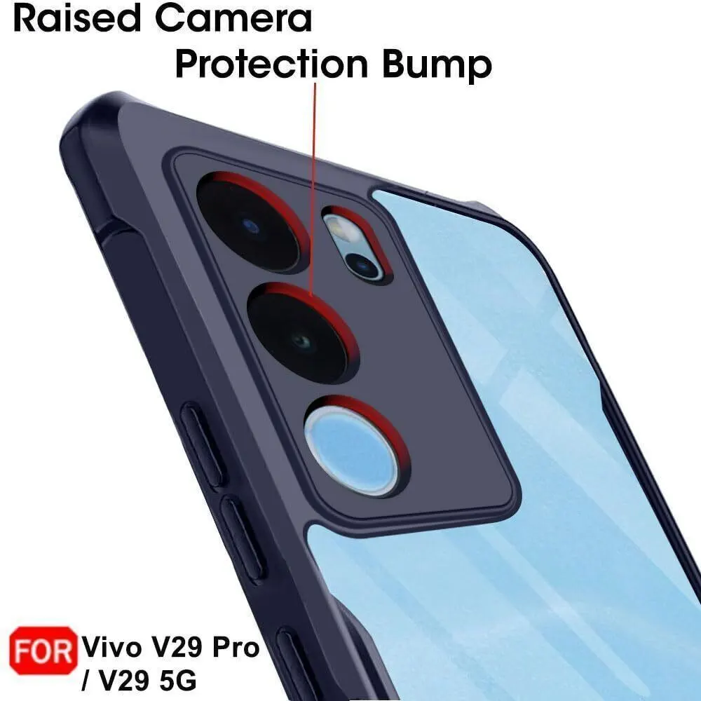 Micvir Back Cover for Vivo V29 Pro 5G (Transparent, Blue, Shock Proof, Polycarbonate, Pack of: 1) — image 4 of 5