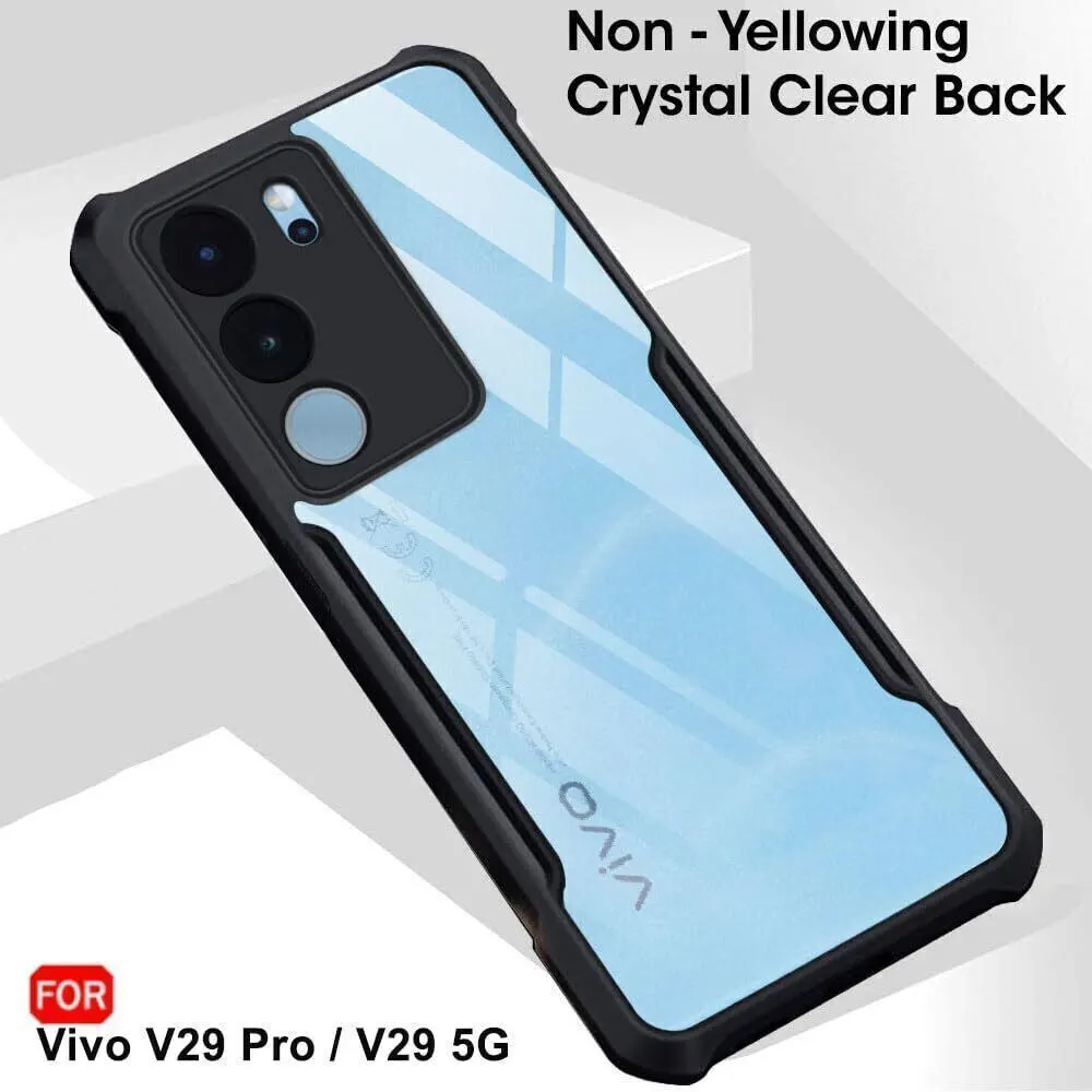 Micvir Back Cover for vivo V29 5G (Transparent, Black, Shock Proof, Polycarbonate, Pack of: 1) — image 3 of 5