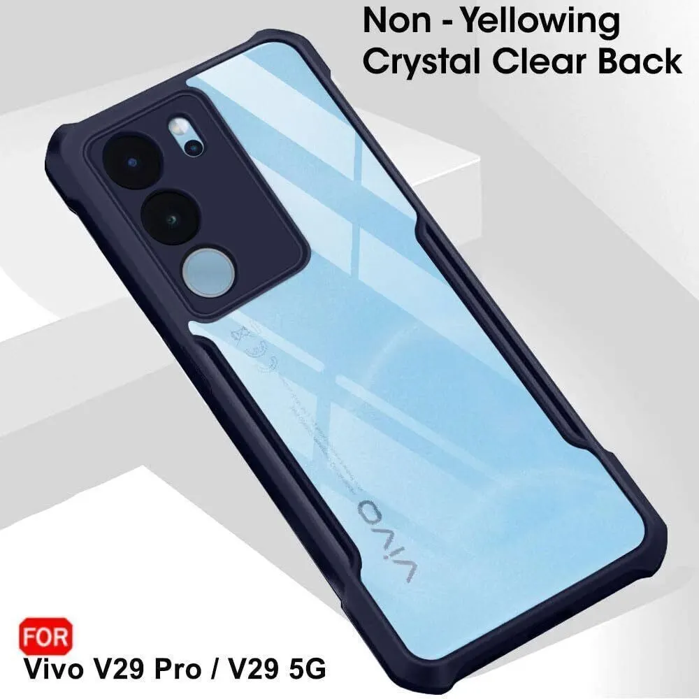 Micvir Back Cover for vivo V29 5G (Transparent, Blue, Shock Proof, Polycarbonate, Pack of: 1) — image 3 of 5