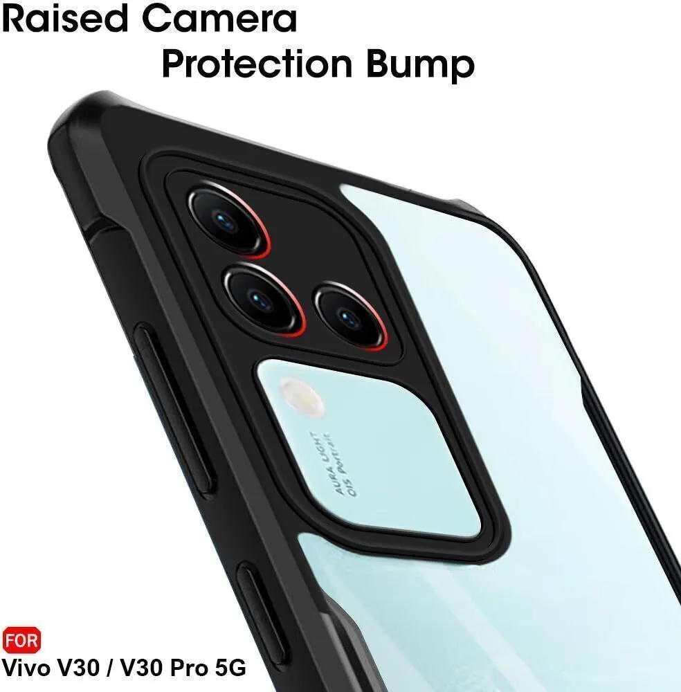 Micvir Back Cover for Vivo V30 5G (Transparent, Black, Shock Proof, Polycarbonate, Pack of: 1) — image 4 of 5