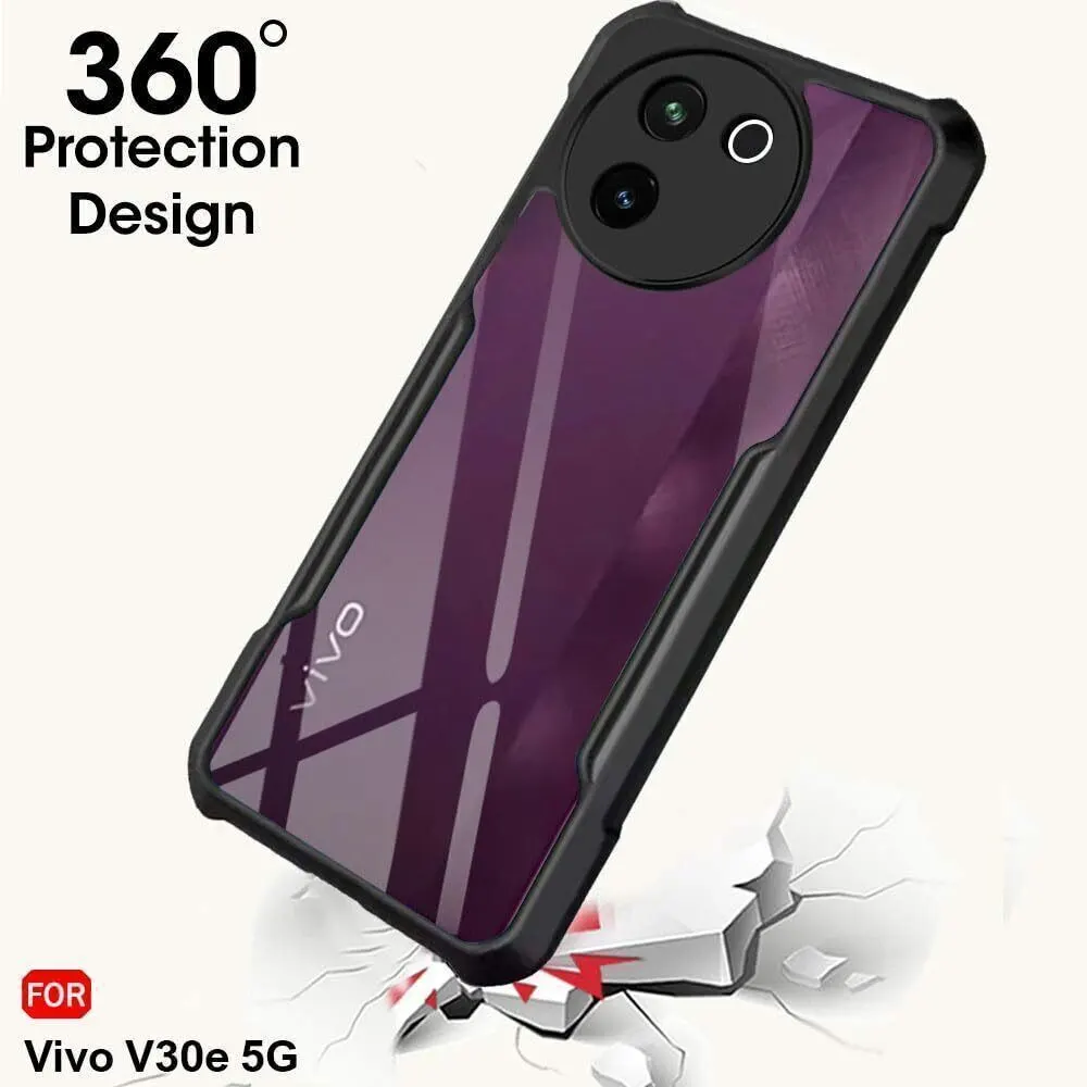 Micvir Back Cover for Vivo V30e 5G (Transparent, Black, Shock Proof, Polycarbonate, Pack of: 1) — image 2 of 5
