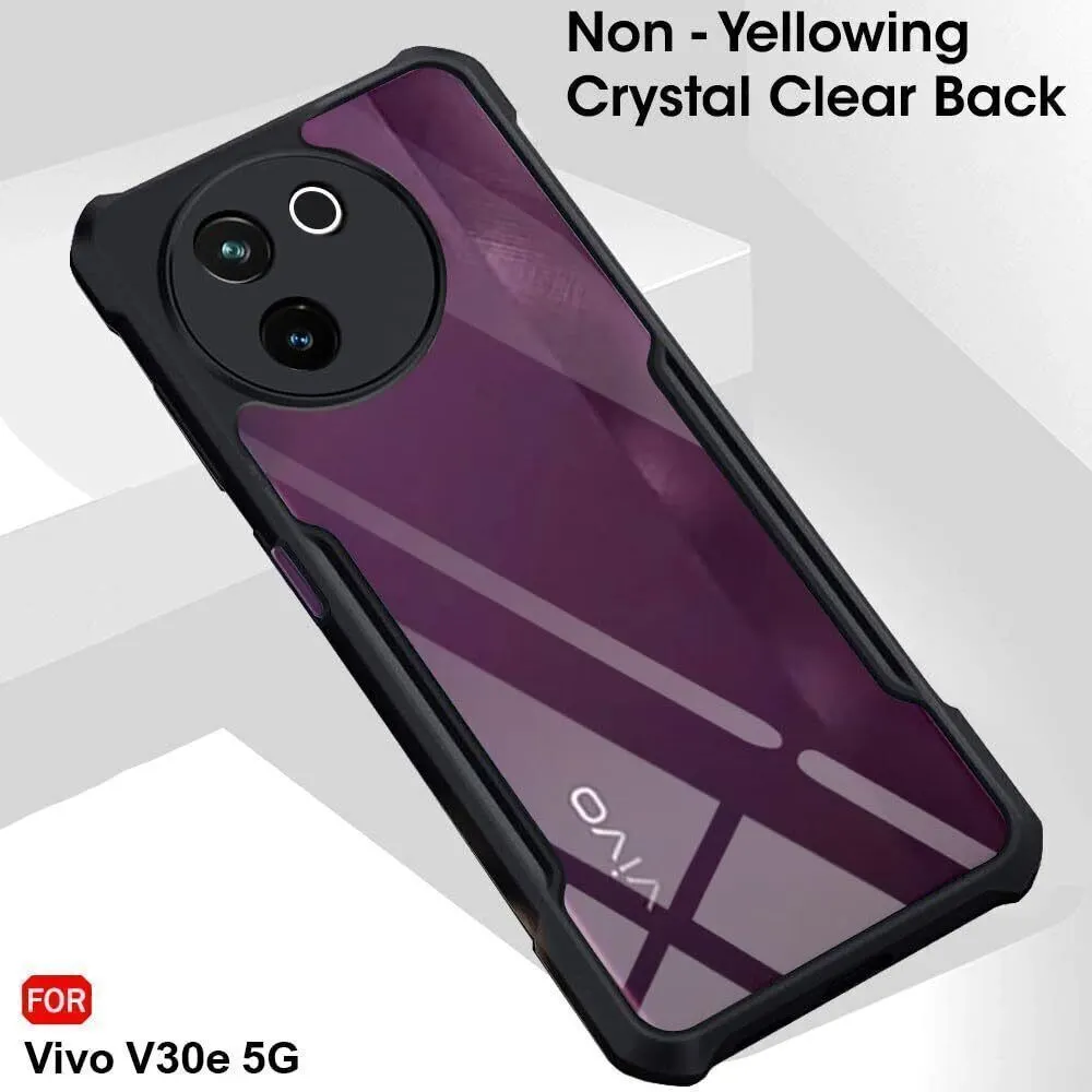 Micvir Back Cover for Vivo V30e 5G (Transparent, Black, Shock Proof, Polycarbonate, Pack of: 1) — image 3 of 5