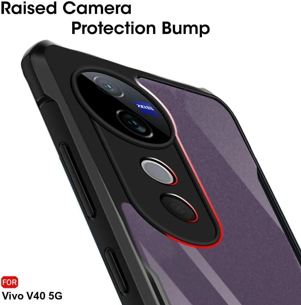 Micvir Back Cover for vivo V40 Pro 5G (Transparent, Black, Shock Proof, Polycarbonate, Pack of: 1) — image 4 of 5