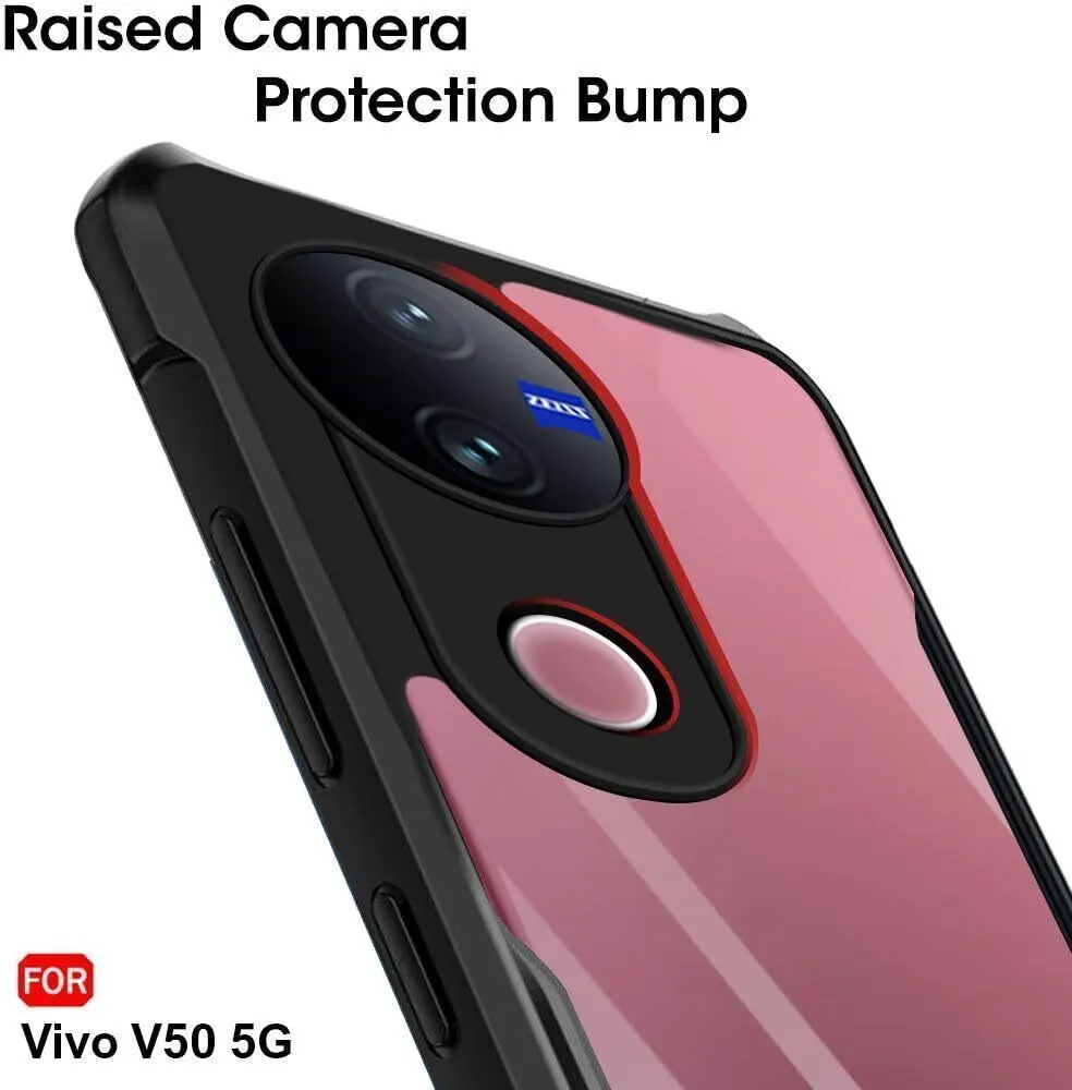 Micvir Back Cover for vivo V50 5G (Transparent, Black, Shock Proof, Polycarbonate, Pack of: 1) — image 4 of 5
