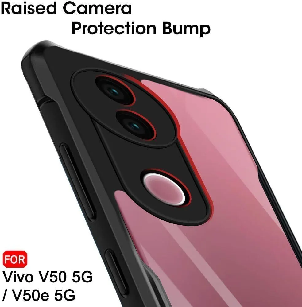 Micvir Back Cover for Vivo V50e 5G (Transparent, Black, Shock Proof, Polycarbonate, Pack of: 1) — image 4 of 5