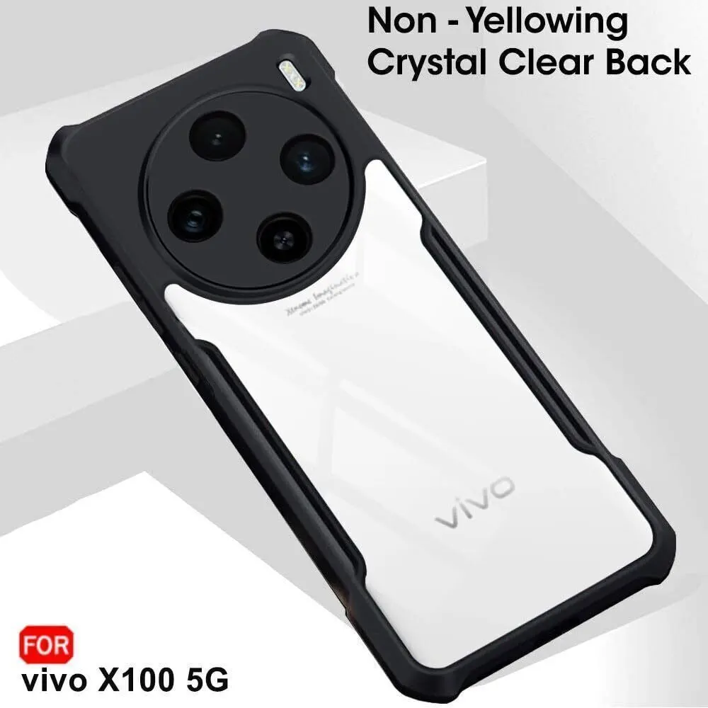 Micvir Back Cover for Vivo X100 5G (Transparent, Black, Shock Proof, Polycarbonate, Pack of: 1) — image 3 of 5