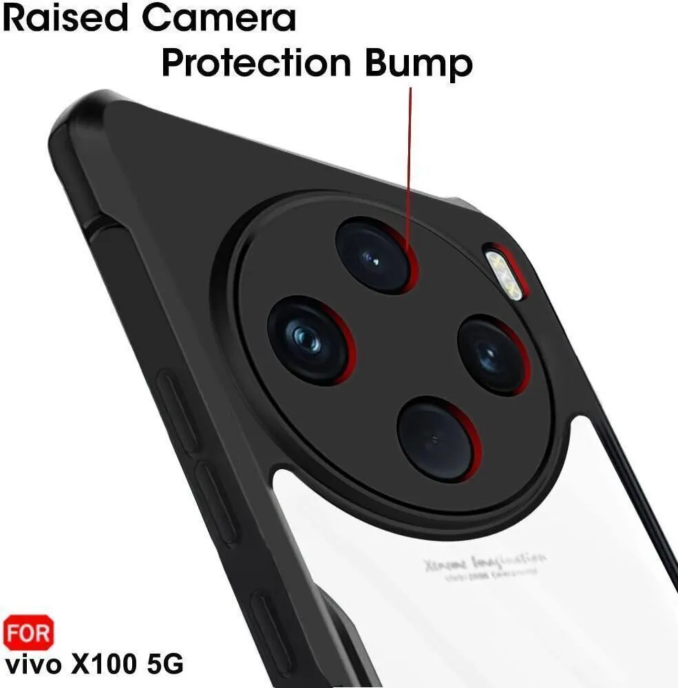Micvir Back Cover for Vivo X100 5G (Transparent, Black, Shock Proof, Polycarbonate, Pack of: 1) — image 4 of 5