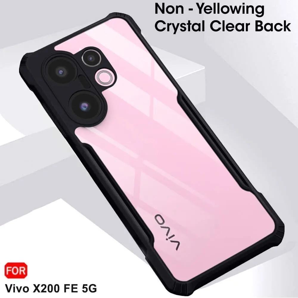 Micvir Back Cover for Vivo X200 FE 5G (Transparent, Black, Shock Proof, Polycarbonate, Pack of: 1) — image 4 of 5