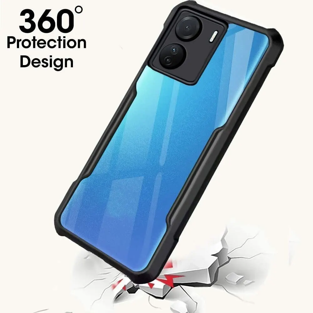 Micvir Back Cover for vivo Y02s (Transparent, Black, Shock Proof, Polycarbonate, Pack of: 1) — image 2 of 4