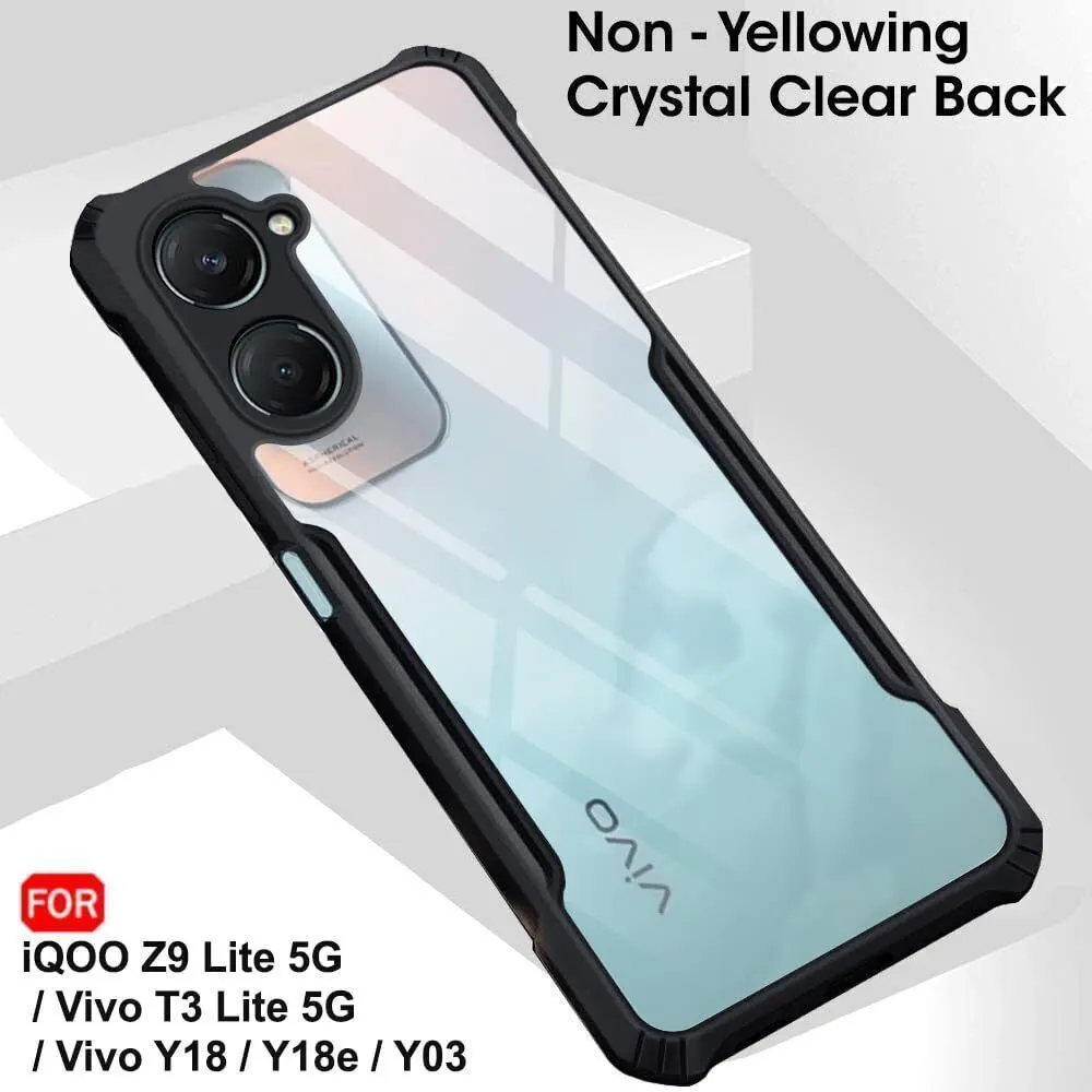 Micvir Back Cover for Vivo Y03 5G (Transparent, Black, Shock Proof, Polycarbonate, Pack of: 1) — image 3 of 5
