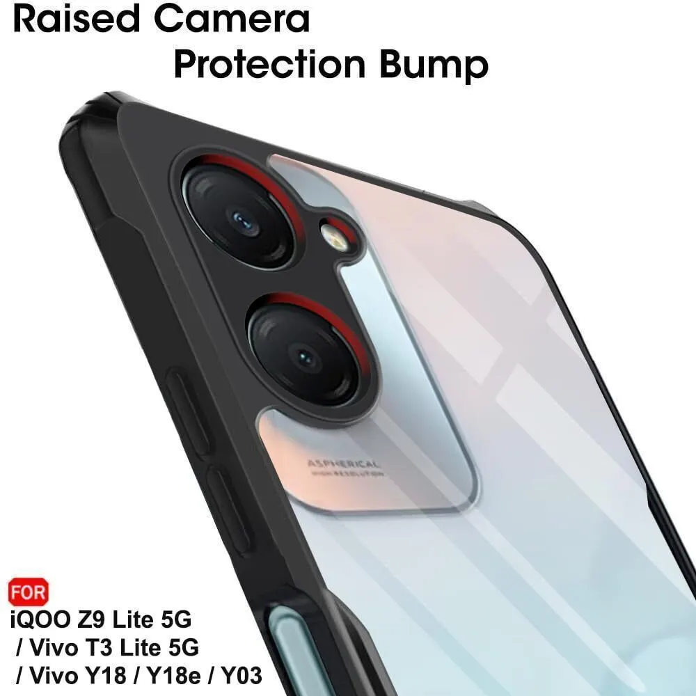 Micvir Back Cover for Vivo Y03 5G (Transparent, Black, Shock Proof, Polycarbonate, Pack of: 1) — image 4 of 5