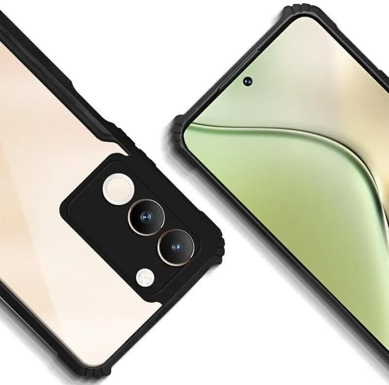 Micvir Back Cover for Vivo Y200 5G (Transparent, Black, Shock Proof, Polycarbonate, Pack of: 1) — image 4 of 5