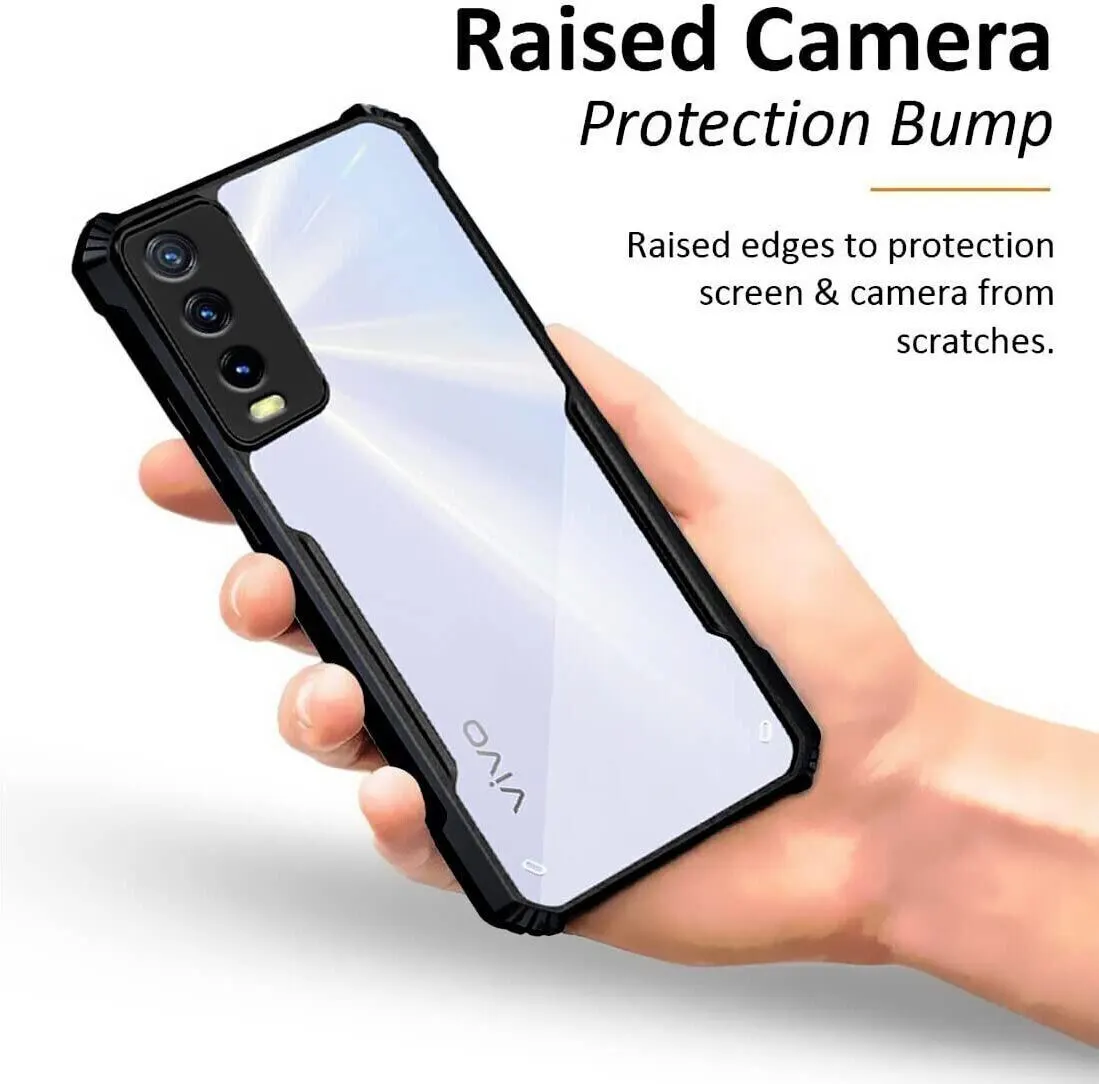 Micvir Back Cover for Vivo Y20 (Transparent, Black, Shock Proof, Polycarbonate, Pack of: 1) — image 3 of 5