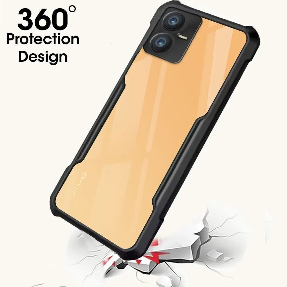 Micvir Back Cover for Vivo Y22s (Transparent, Black, Shock Proof, Polycarbonate, Pack of: 1) — image 2 of 5