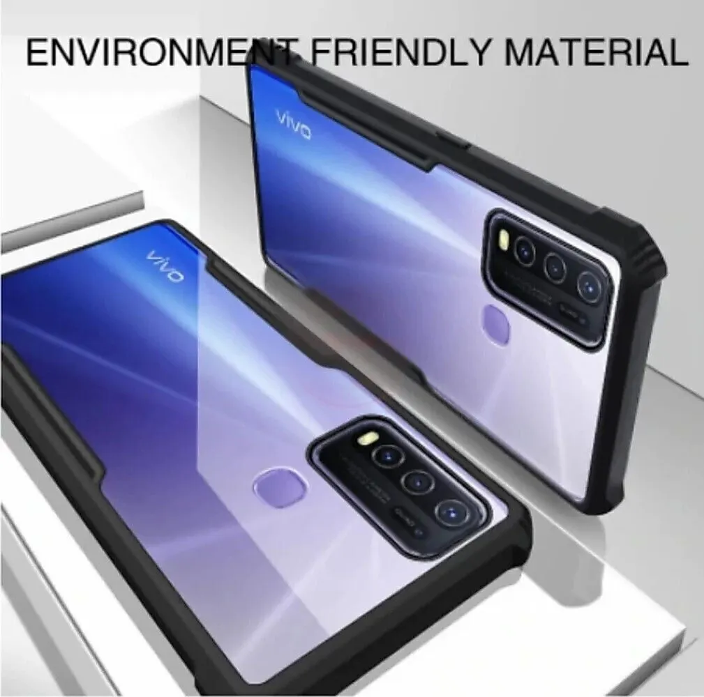 Micvir Back Cover for Vivo Y30 (Transparent, Black, Shock Proof, Polycarbonate, Pack of: 1) — image 4 of 5