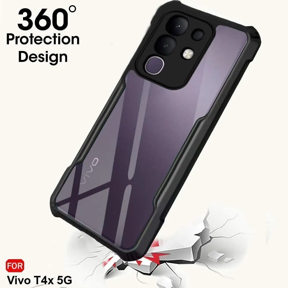 Micvir Back Cover for Vivo Y31 Pro 5G (Transparent, Black, Shock Proof, Polycarbonate, Pack of: 1) — image 2 of 5