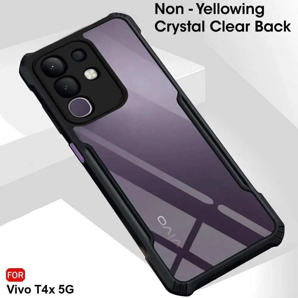 Micvir Back Cover for Vivo Y31 Pro 5G (Transparent, Black, Shock Proof, Polycarbonate, Pack of: 1) — image 3 of 5