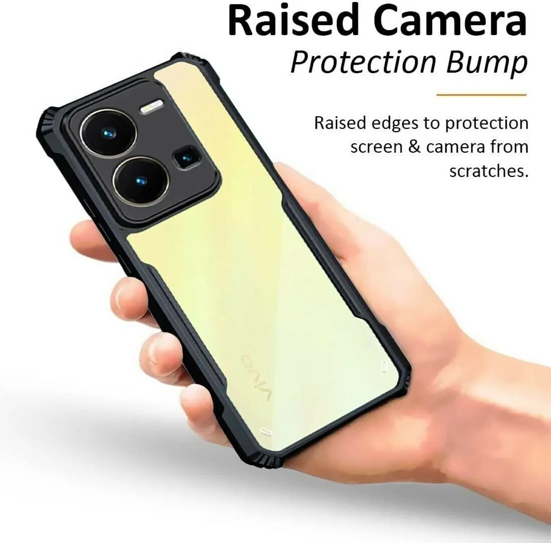 Micvir Back Cover for Vivo Y35 (Transparent, Black, Shock Proof, Polycarbonate, Pack of: 1) — image 3 of 5