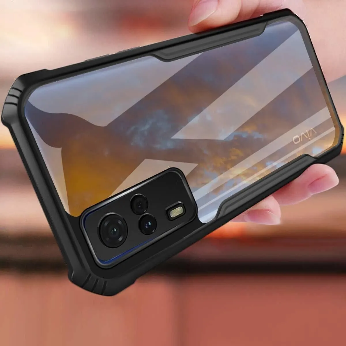 Micvir Back Cover for Vivo Y53s (Transparent, Black, Shock Proof, Polycarbonate, Pack of: 1) — image 3 of 4