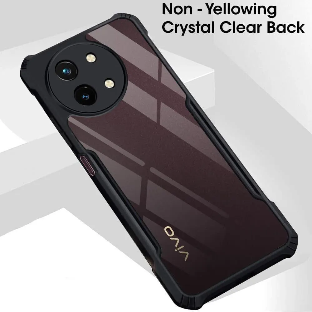 Micvir Back Cover for Vivo Y58 5G (Transparent, Black, Shock Proof, Polycarbonate, Pack of: 1) — image 2 of 2