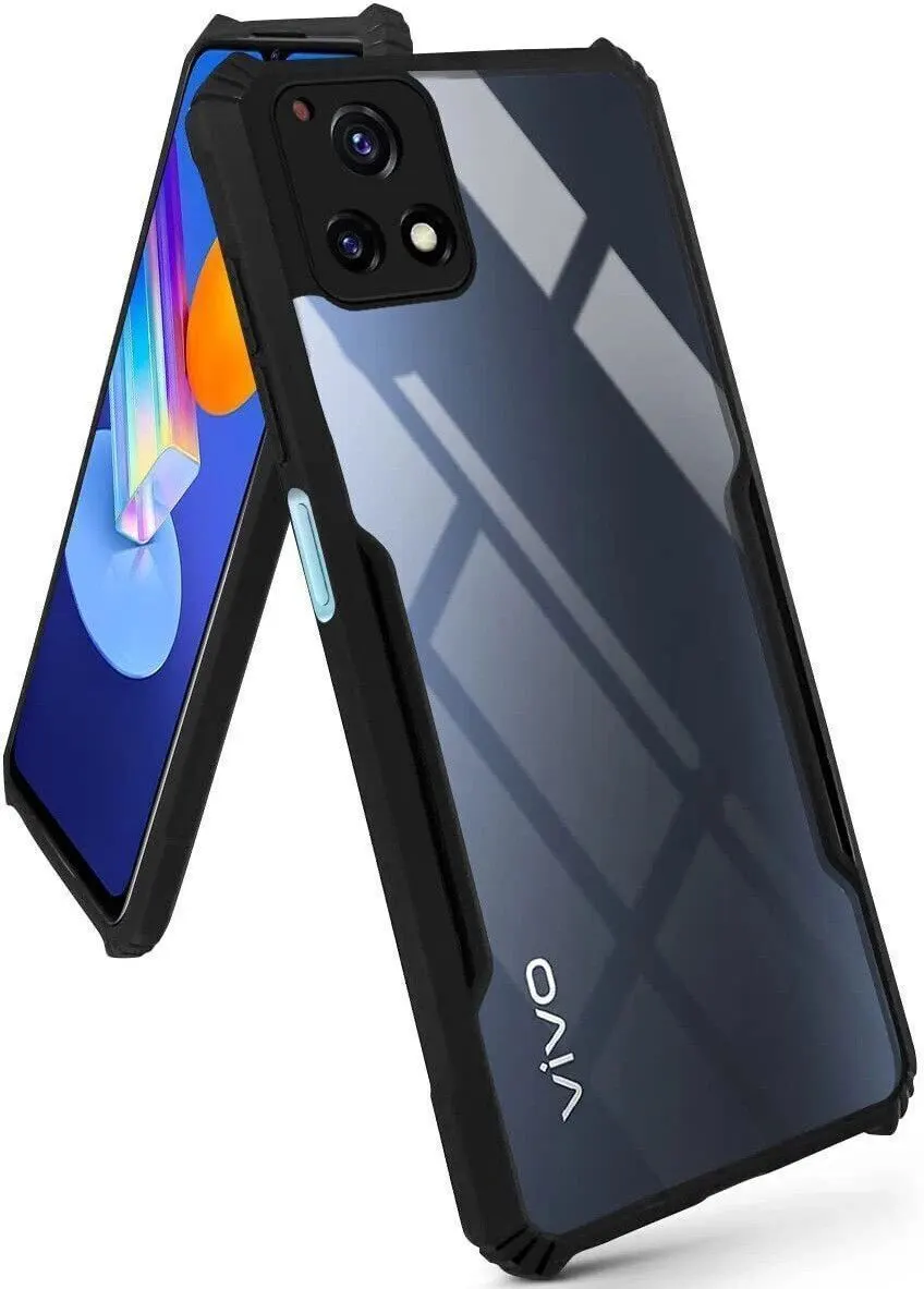 Micvir Back Cover for Vivo Y72 5G (Transparent, Black, Shock Proof, Polycarbonate, Pack of: 1) — image 3 of 5