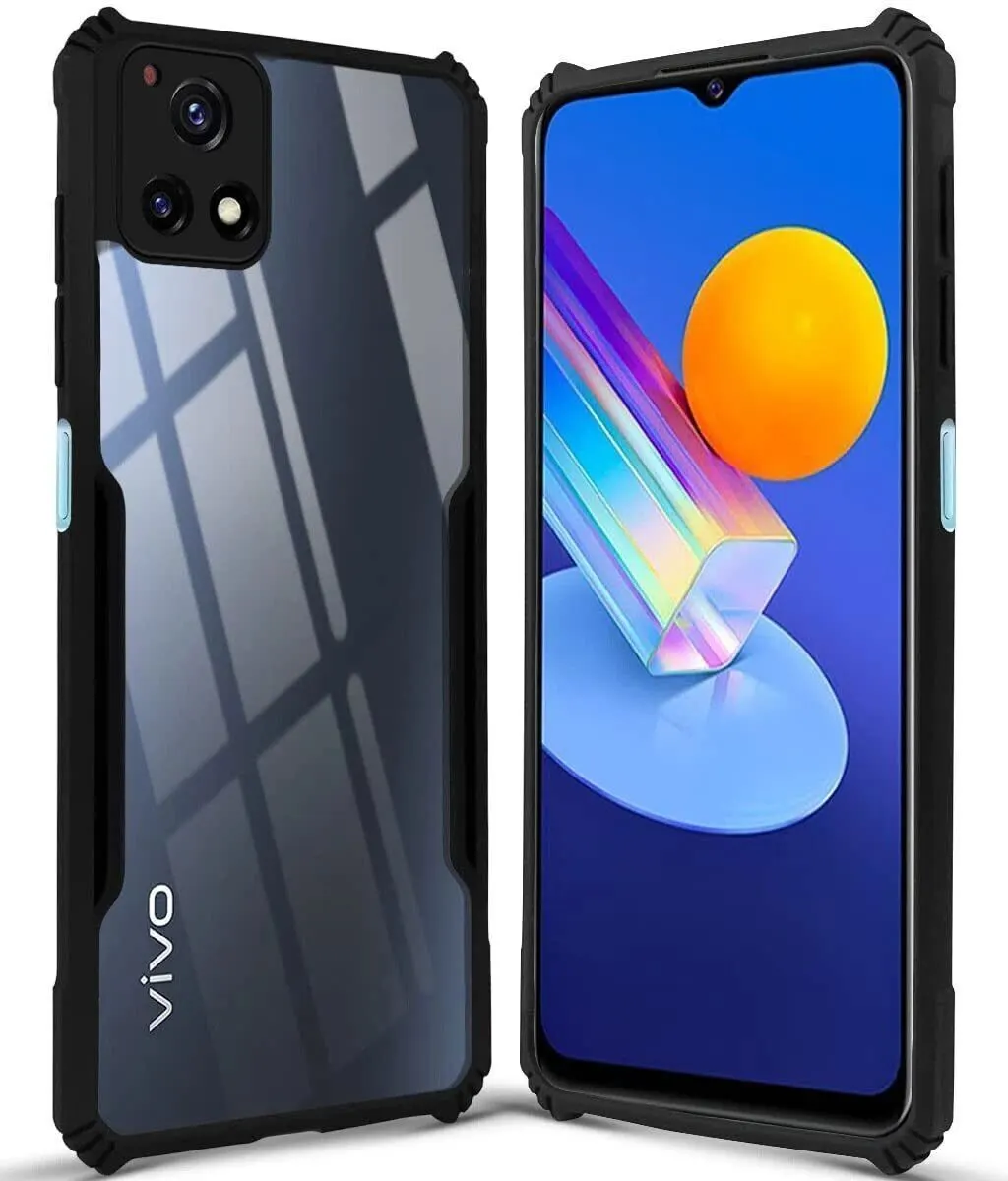 Micvir Back Cover for Vivo Y72 5G (Transparent, Black, Shock Proof, Polycarbonate, Pack of: 1) — image 4 of 5
