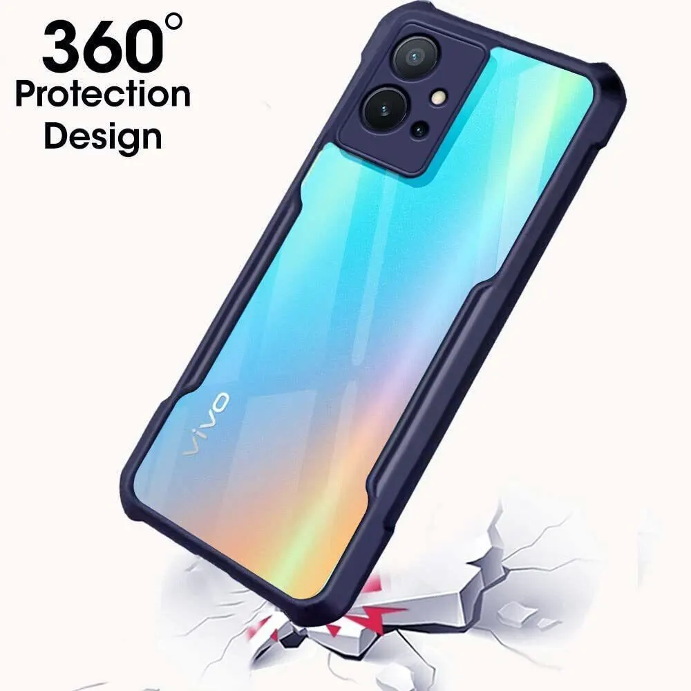 Micvir Back Cover for Vivo Y75 5G (Transparent, Blue, Shock Proof, Polycarbonate, Pack of: 1) — image 2 of 4