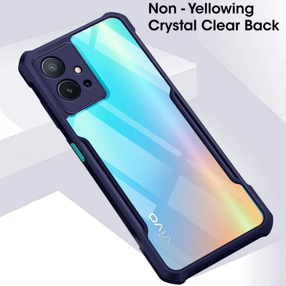 Micvir Back Cover for Vivo Y75 5G (Transparent, Blue, Shock Proof, Polycarbonate, Pack of: 1) — image 3 of 4