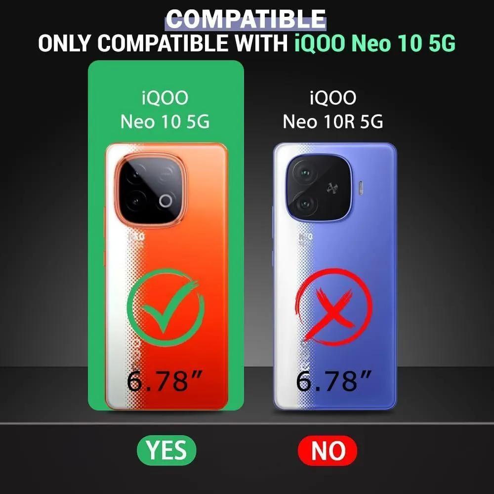 Micvir Back Cover for IQOO Neo 10 5G (Transparent, Black, Shock Proof, Polycarbonate, Pack of: 1) — image 2 of 5