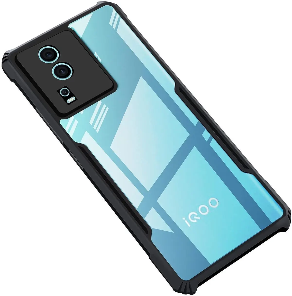 Micvir Back Cover for IQOO Neo 7 Pro (Transparent, Black, Shock Proof, Polycarbonate, Pack of: 1)