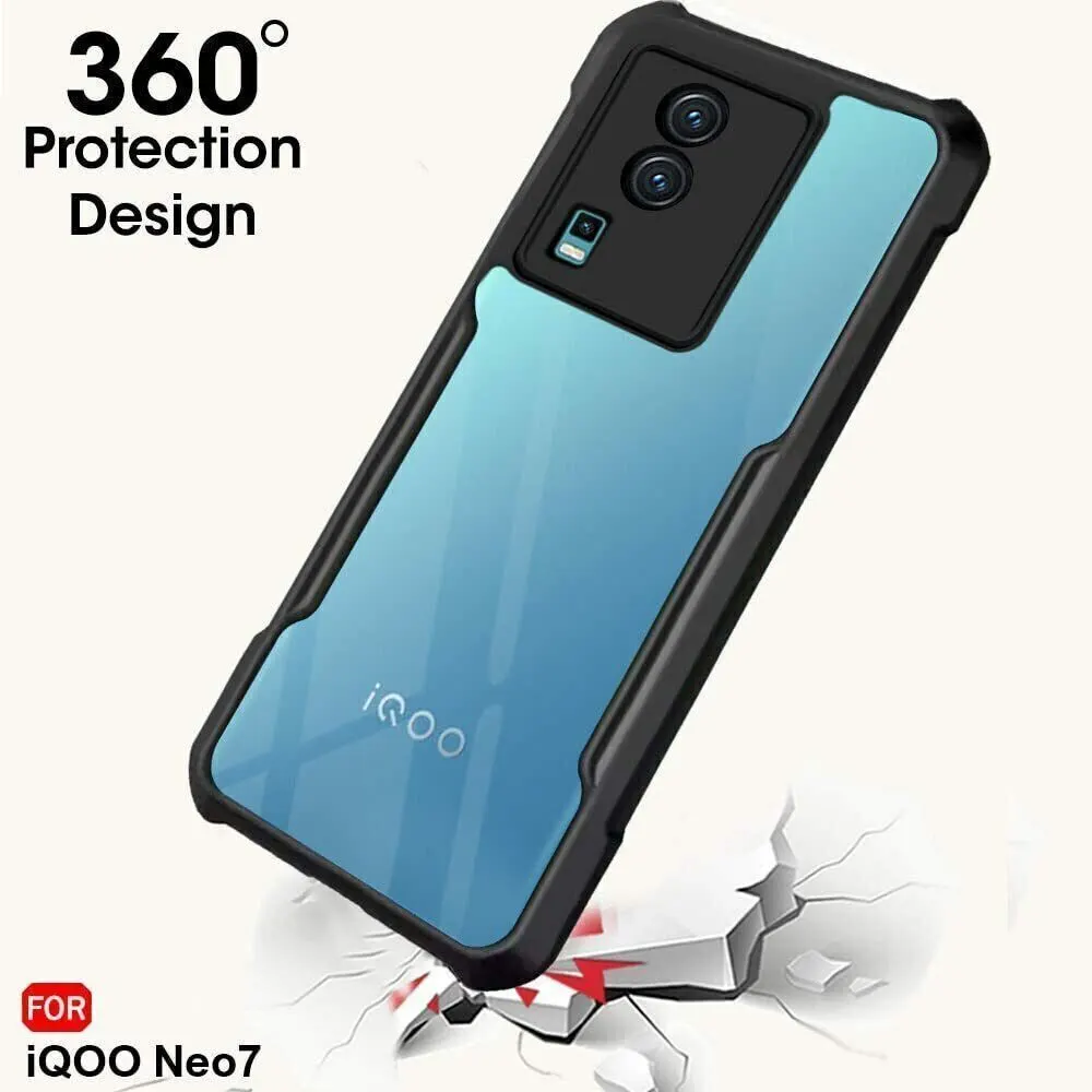 Micvir Back Cover for IQOO Neo 7 Pro (Transparent, Black, Shock Proof, Polycarbonate, Pack of: 1) — image 2 of 5