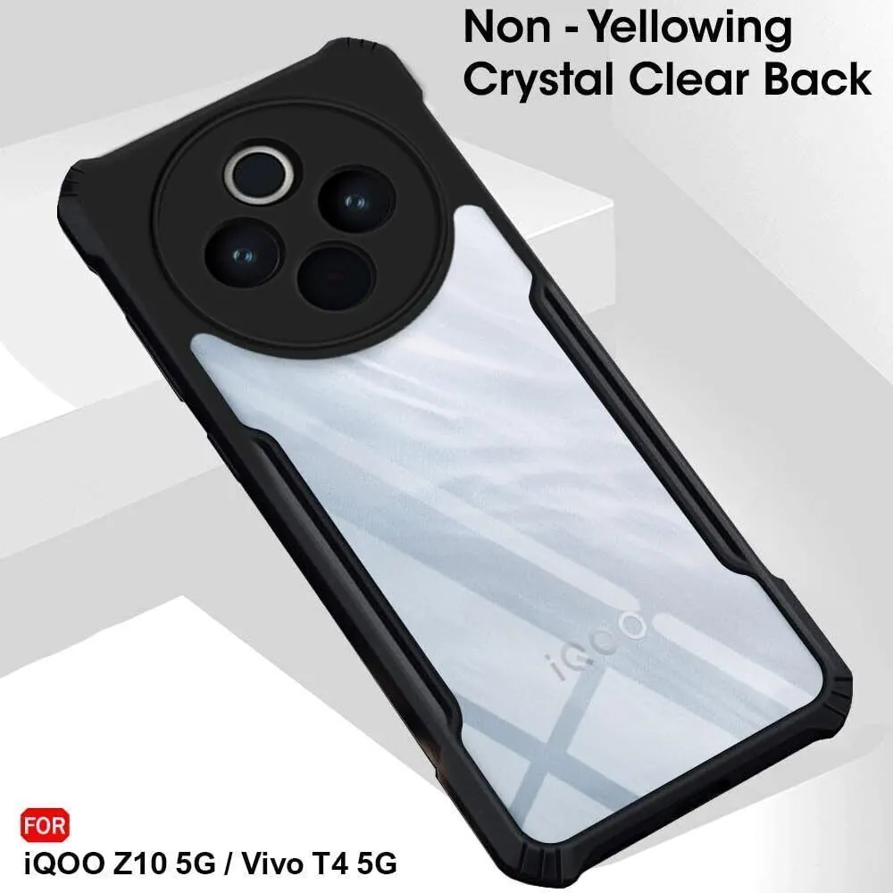 Micvir Back Cover for iQOO Z10 5G (Transparent, Black, Shock Proof, Polycarbonate, Pack of: 1) — image 4 of 5