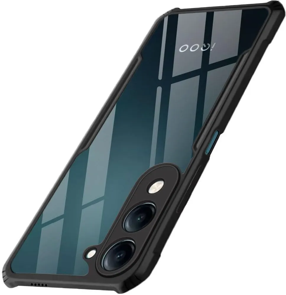 Micvir Back Cover for iQOO Z10 Lite 5G (Transparent, Black, Shock Proof, Polycarbonate, Pack of: 1)