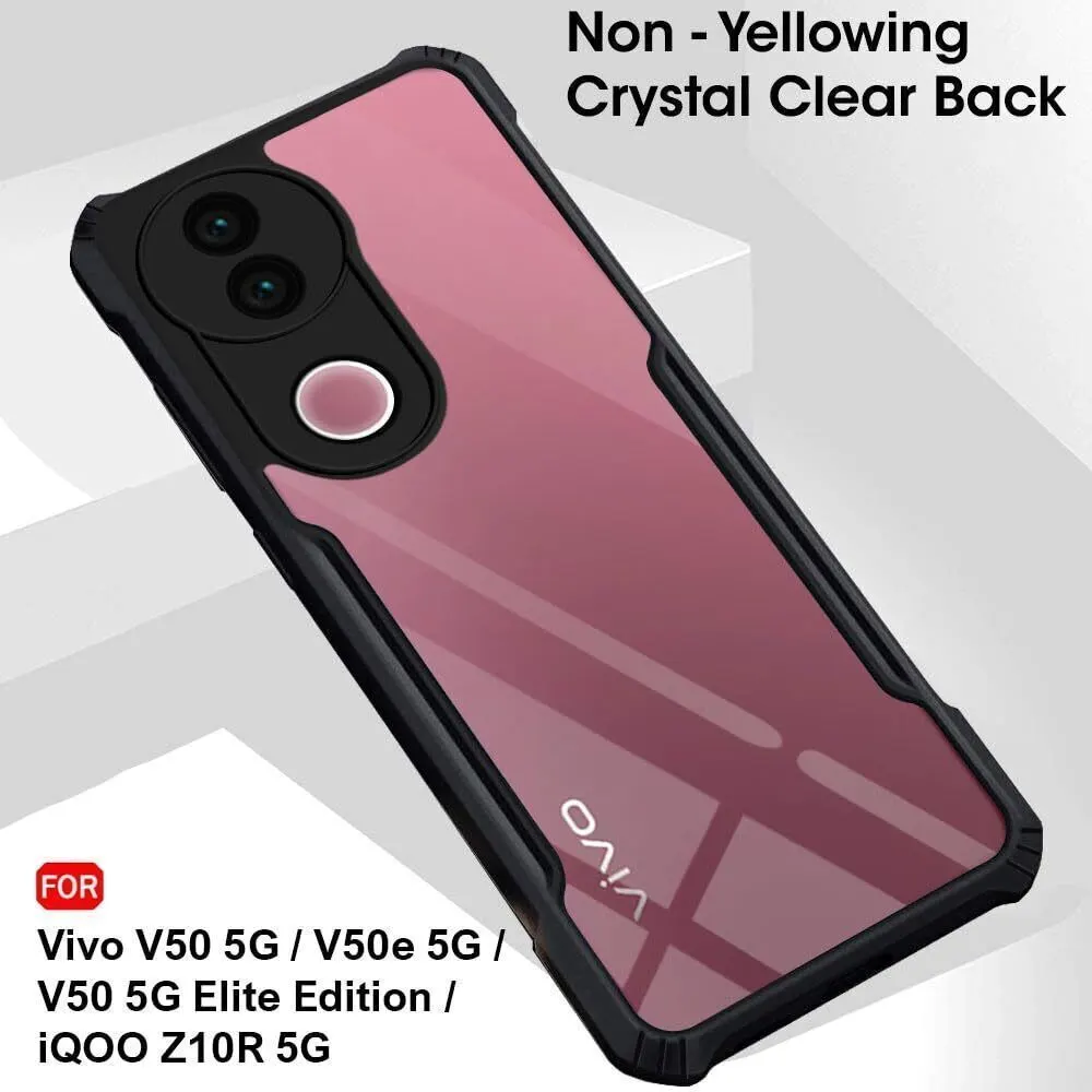 Micvir Back Cover for iQOO Z10R 5G (Transparent, Black, Shock Proof, Polycarbonate, Pack of: 1) — image 4 of 5