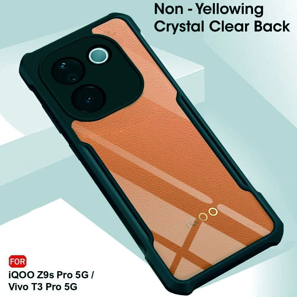 Micvir Back Cover for vivo T3 Pro 5G (Transparent, Green, Shock Proof, Polycarbonate, Pack of: 1) — image 3 of 5