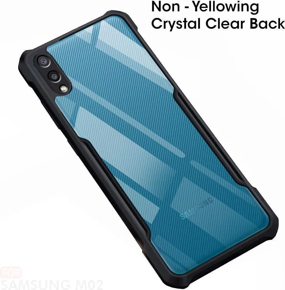 Micvir Back Cover for Samsung Galaxy A02 (Transparent, Black, Shock Proof, Polycarbonate, Pack of: 1) — image 4 of 5