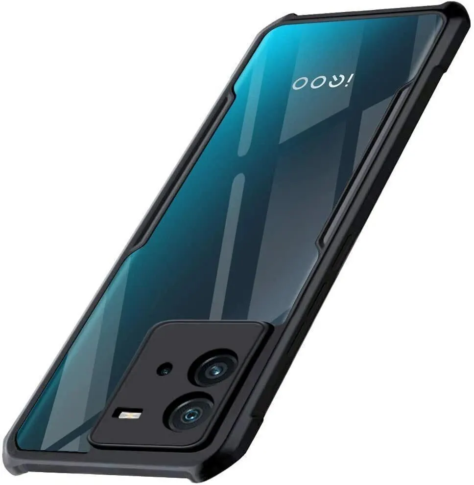 Micvir Back Cover for iQOO Neo 6 5G (Transparent, Black, Shock Proof, Polycarbonate, Pack of: 1)