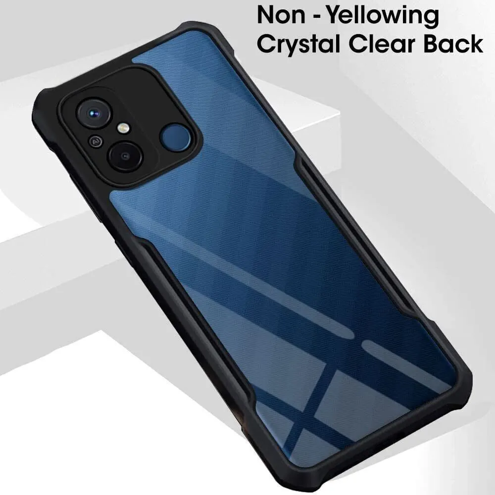 Micvir Back Cover for POCO C55 (Transparent, Black, Shock Proof, Polycarbonate, Pack of: 1) — image 2 of 5