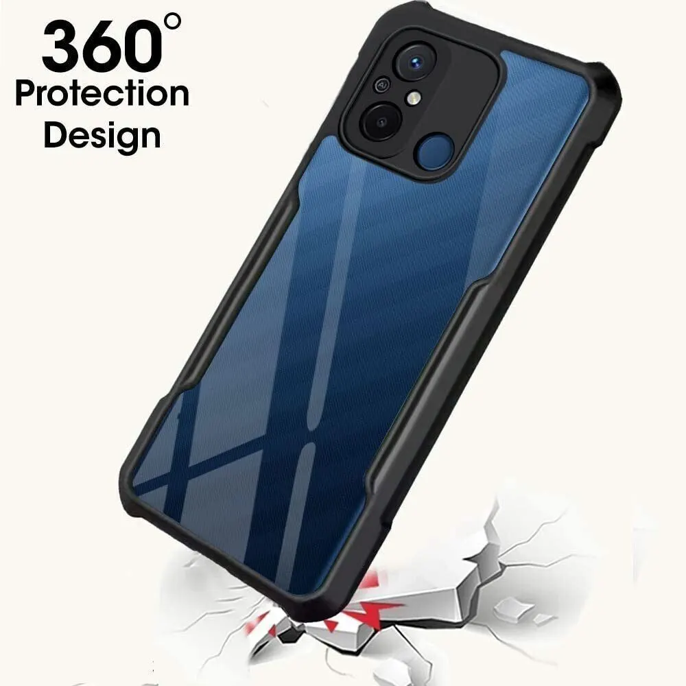 Micvir Back Cover for POCO C55 (Transparent, Black, Shock Proof, Polycarbonate, Pack of: 1) — image 3 of 5