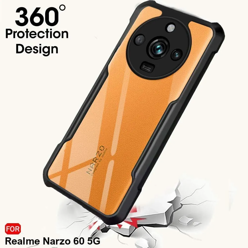 Micvir Back Cover for Realme Narzo 60 5G (Transparent, Black, Shock Proof, Polycarbonate, Pack of: 1) — image 2 of 5