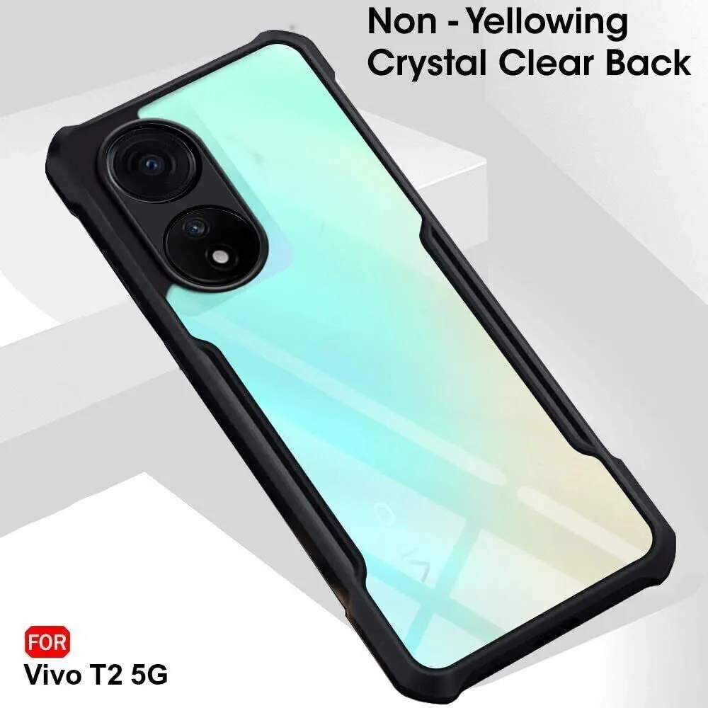Micvir Back Cover for vivo T2 5G (Transparent, Black, Shock Proof, Polycarbonate, Pack of: 1) — image 3 of 5
