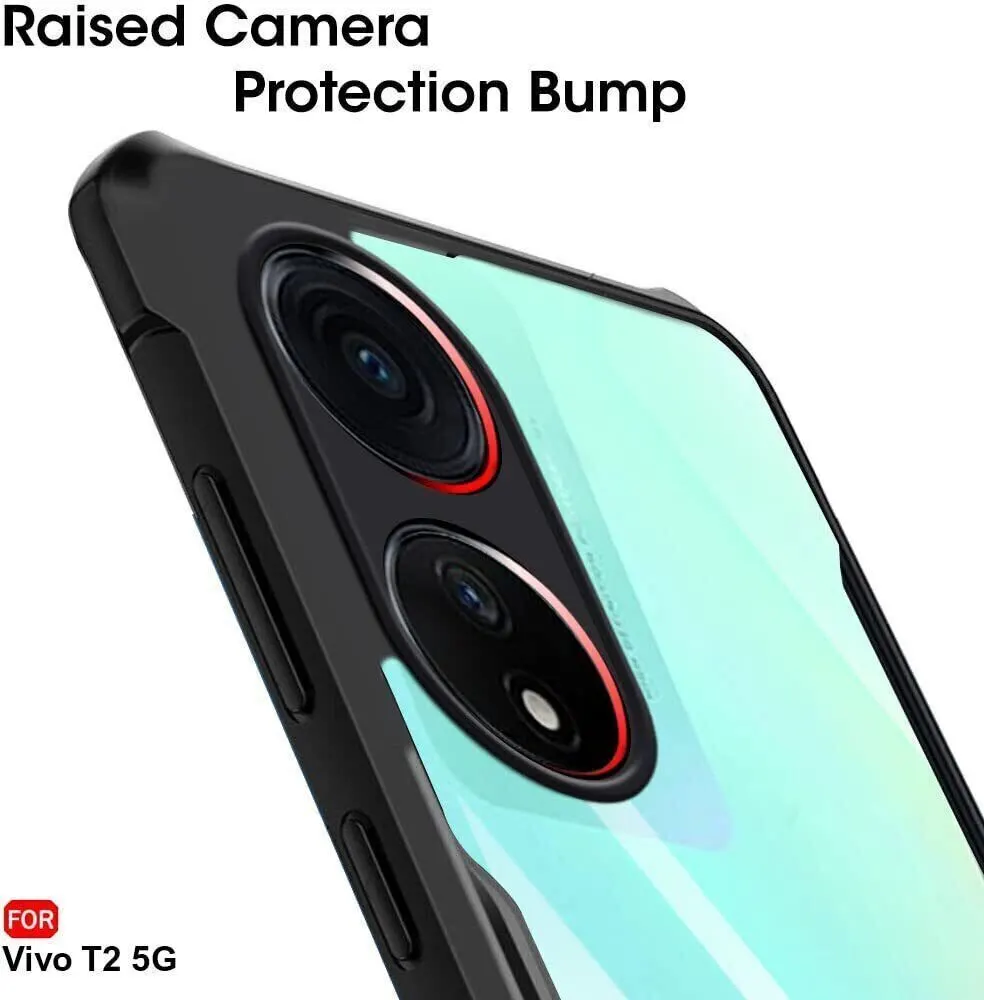 Micvir Back Cover for vivo T2 5G (Transparent, Black, Shock Proof, Polycarbonate, Pack of: 1) — image 4 of 5