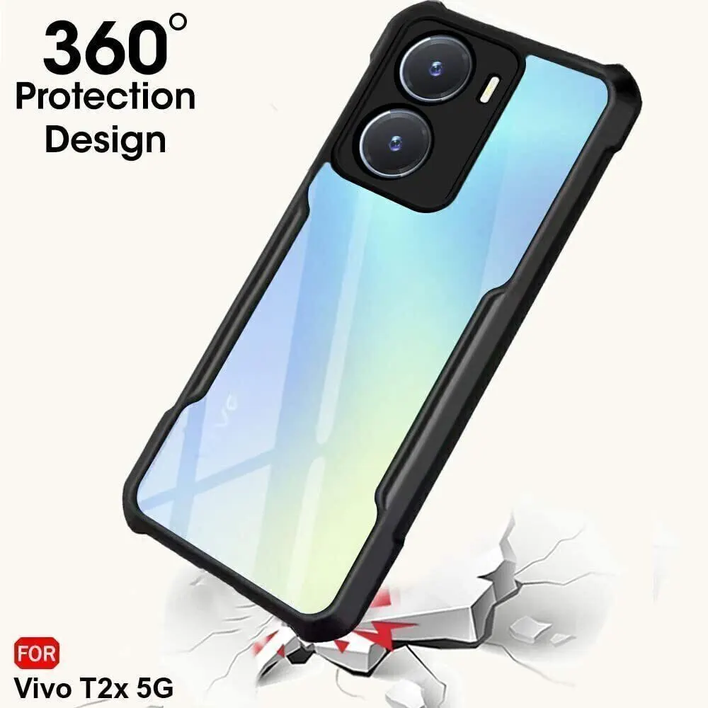 Micvir Back Cover for vivo Y16, Vivo T2x 5G, VIvo Y56 5G (Transparent, Black, Shock Proof, Polycarbonate, Pack of: 1) — image 2 of 5