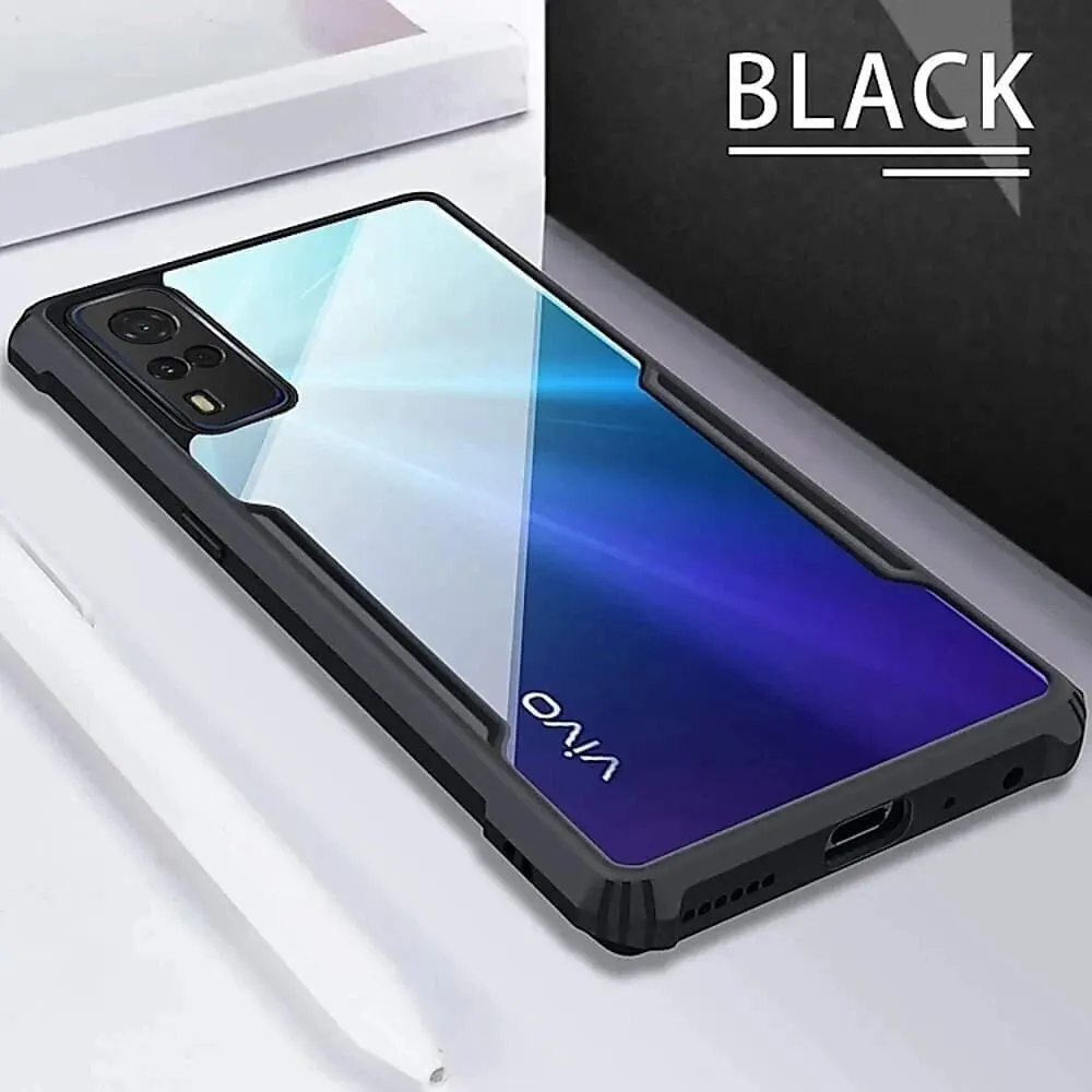 Micvir Back Cover for VIVO Y31 (Transparent, Black, Shock Proof, Polycarbonate, Pack of: 1) — image 3 of 5