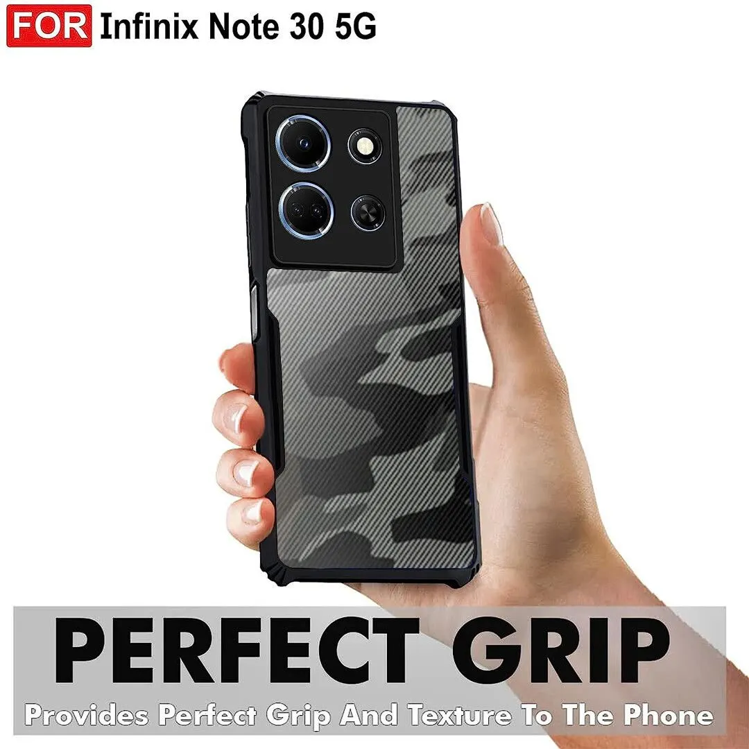 Micvir Back Cover for Infinix Note 30 5G (Transparent, Black, Camera Bump Protector, Pack of: 1) — image 2 of 5