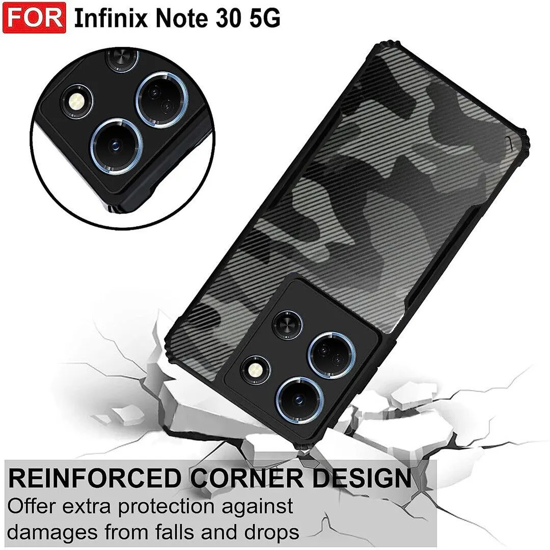 Micvir Back Cover for Infinix Note 30 5G (Transparent, Black, Camera Bump Protector, Pack of: 1) — image 3 of 5