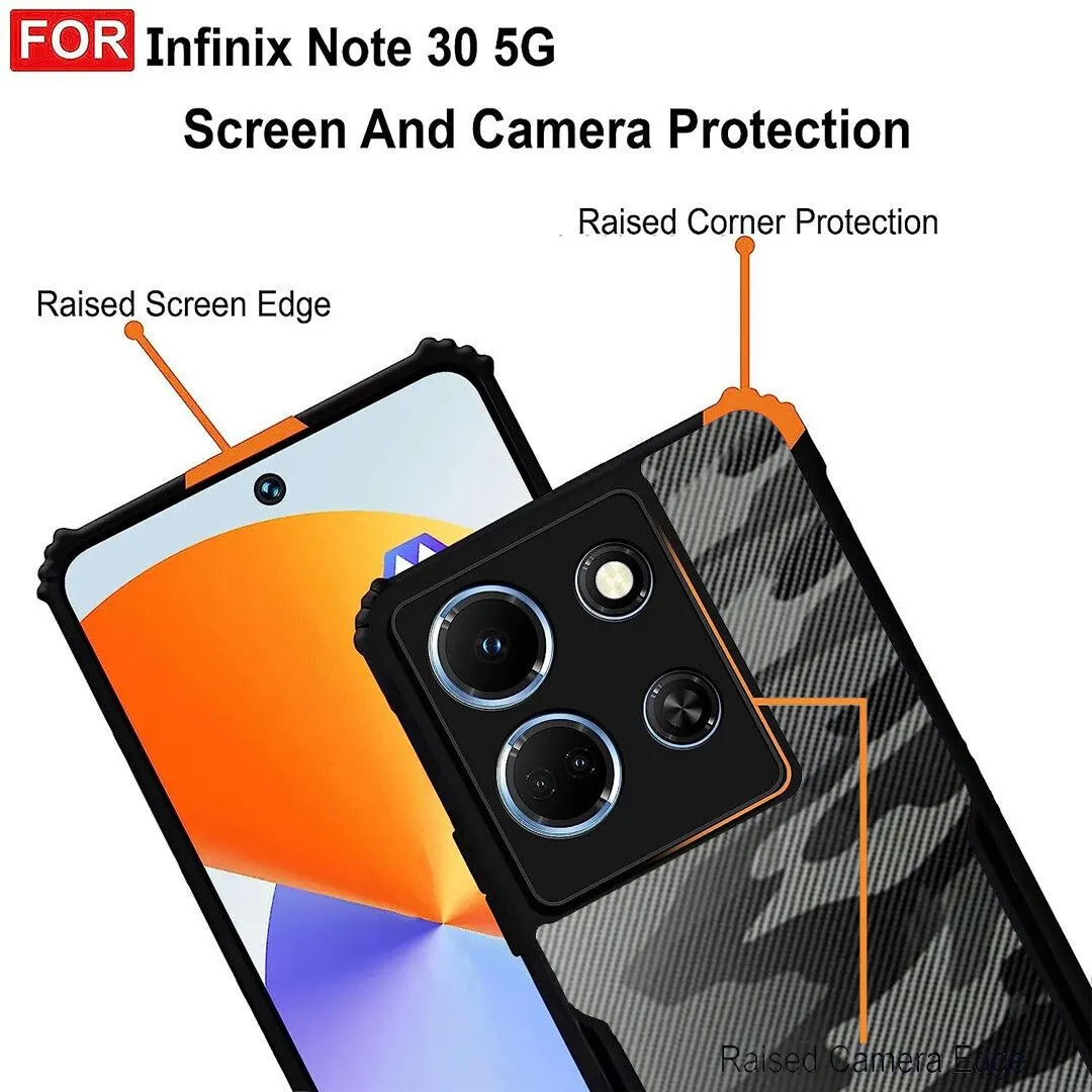 Micvir Back Cover for Infinix Note 30 5G (Transparent, Black, Camera Bump Protector, Pack of: 1) — image 4 of 5