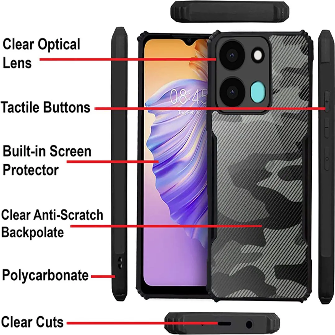 Micvir Back Cover for Infinix Smart 7 HD (Transparent, Black, Camera Bump Protector, Pack of: 1) — image 4 of 5